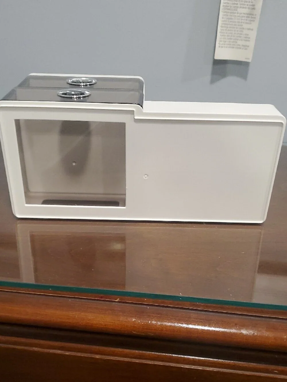 White Makeup Organizer with Smoke Drawers and Divided Compartments